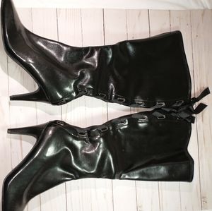 Impo stretch grosgrain lace-up boot 10